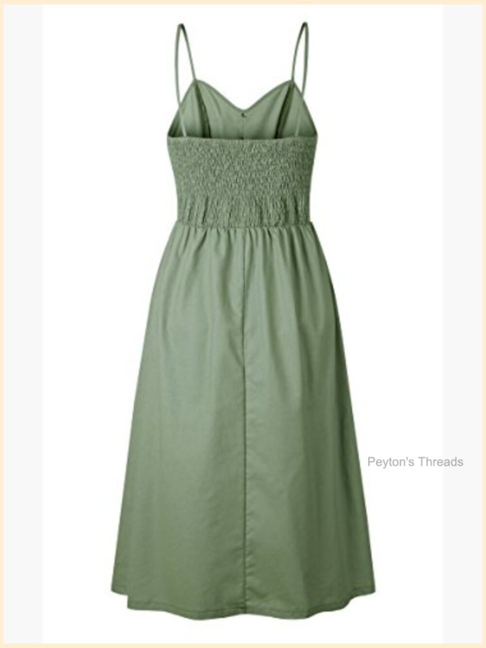 Sleeveless V-Neck Floral Button Down Swing Midi Dress - Picture 5 of 7